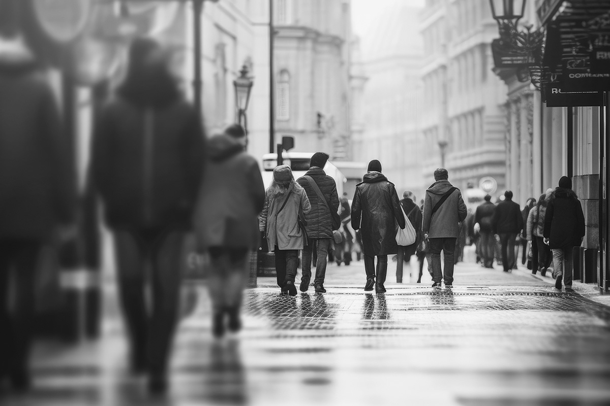 busy London street